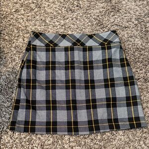 Forever21 Plaid Black and Yellow Women's Skirt